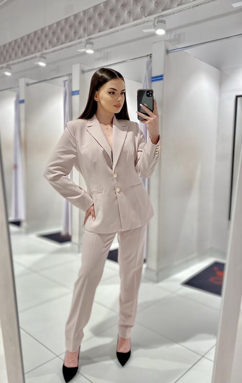 Garnitur damski krem