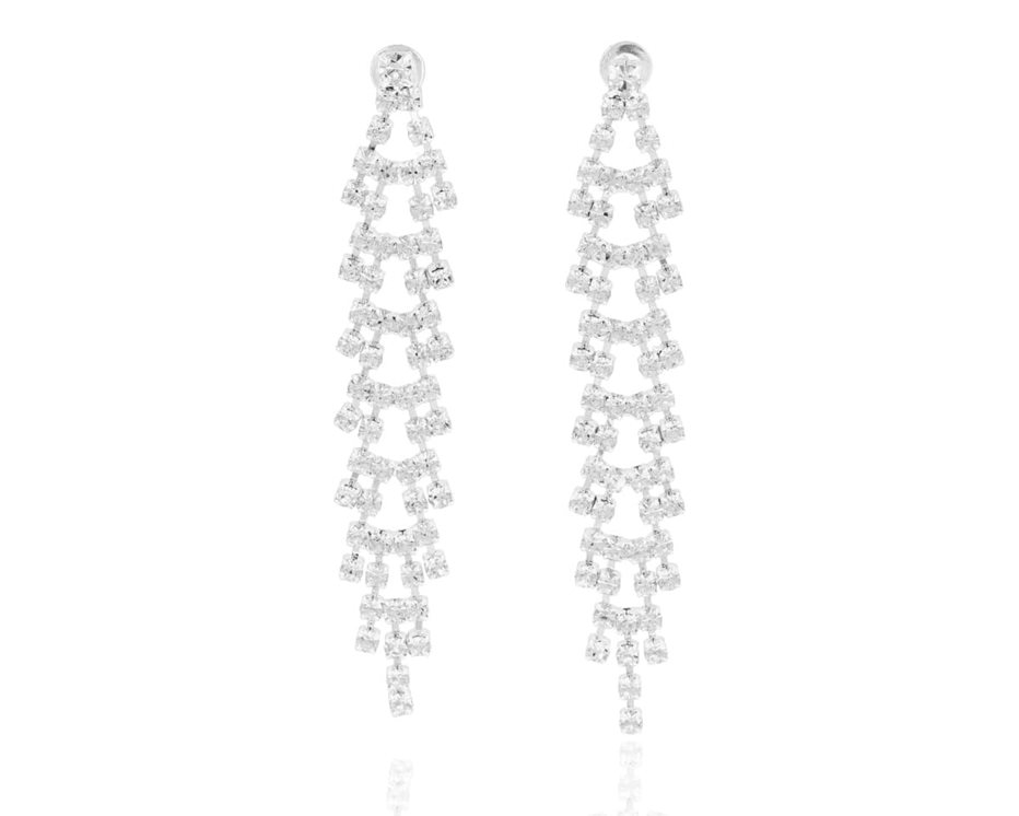 Kolczyki cyrkonie 6 cm