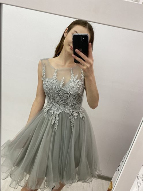 Princeska grube ramiączka szary