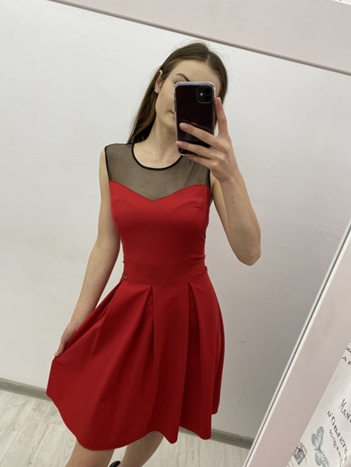 Sukienka siateczka czerwony