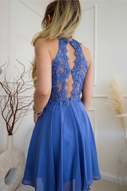 Krótka sukienka zabudowany przód jeans