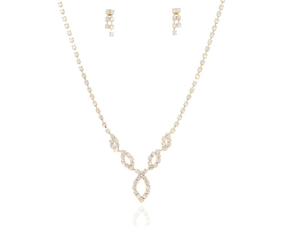 Komplet cyrkonie łezki