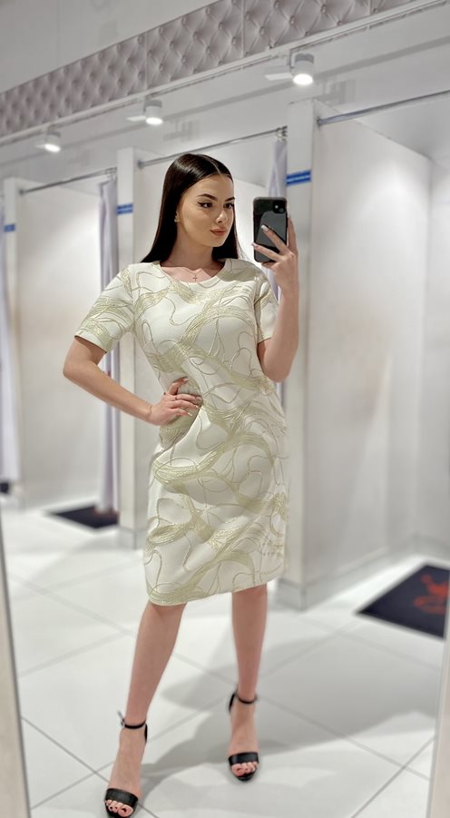 Sukienka beż/złoto