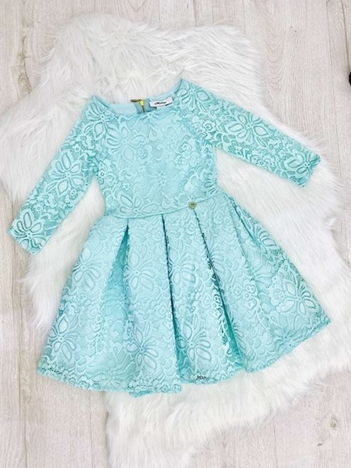 Sukienka koronka dziecko mięta