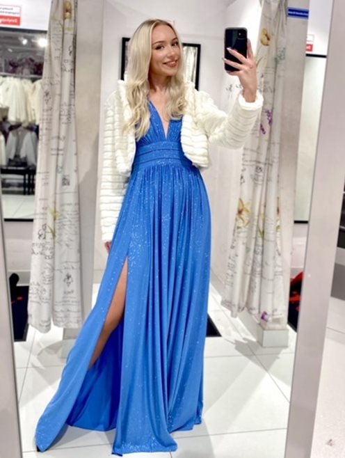 Bolerko futerkowe broszka białe