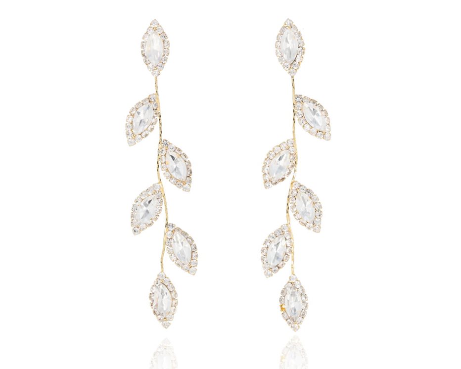 Kolczyki cyrkoniowe gałązki