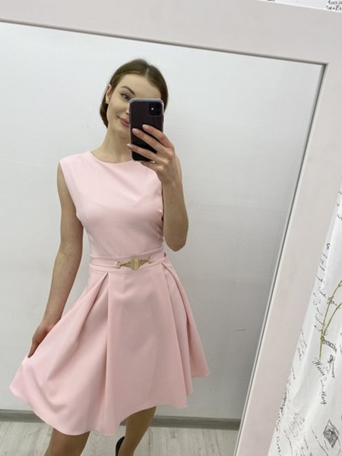 Sukienka z blaszką duże rozmiary róż