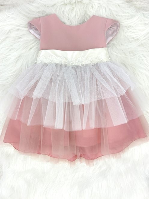 Sukienka dziecięca pas wzór wrzos