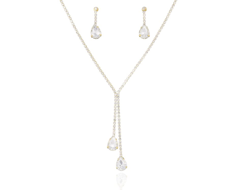 Komplet cyrkonie kryształ