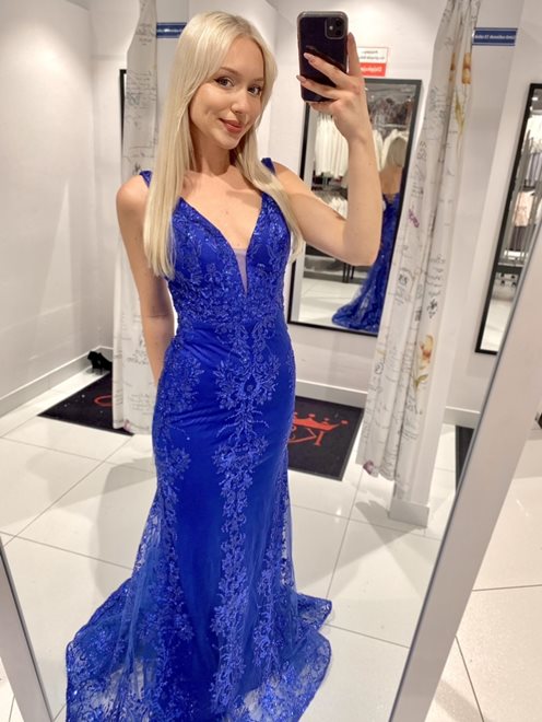 Sukienka długa syrenka cekiny wiązana chaber