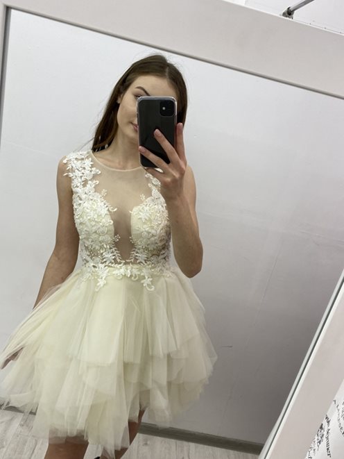 Sukienka princess diament ecru