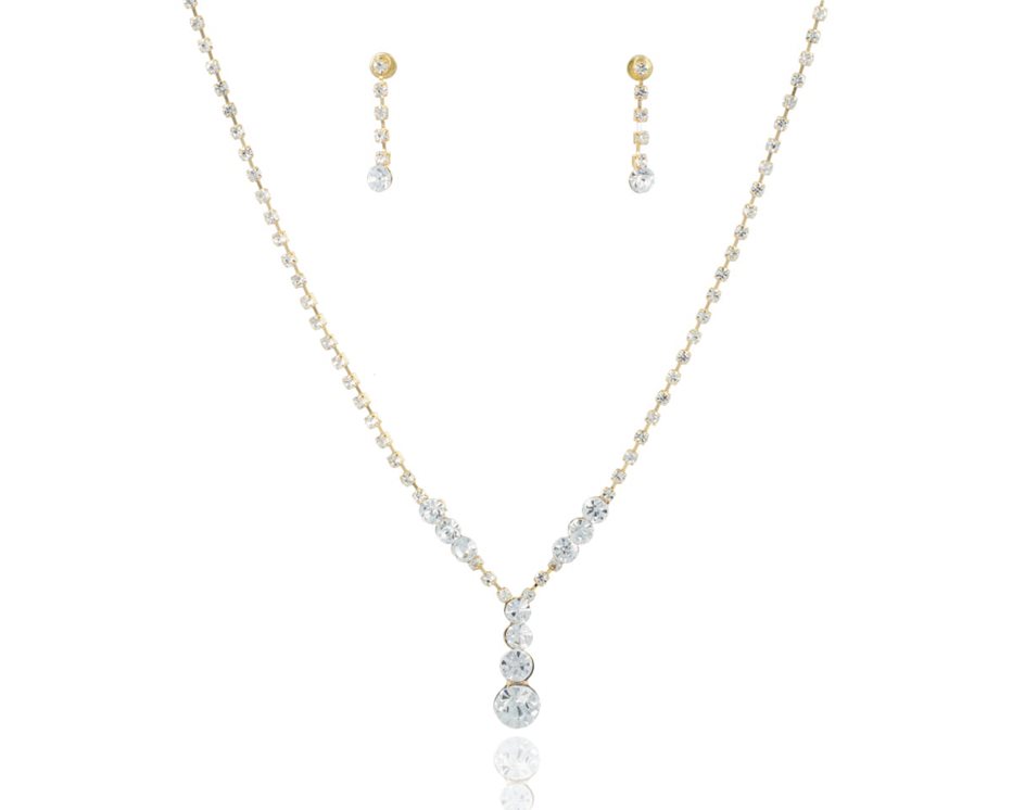 Komplet wiszące 3 cyrkonie