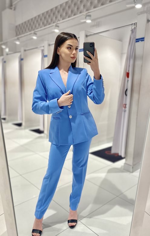 Garnitur damski błękit