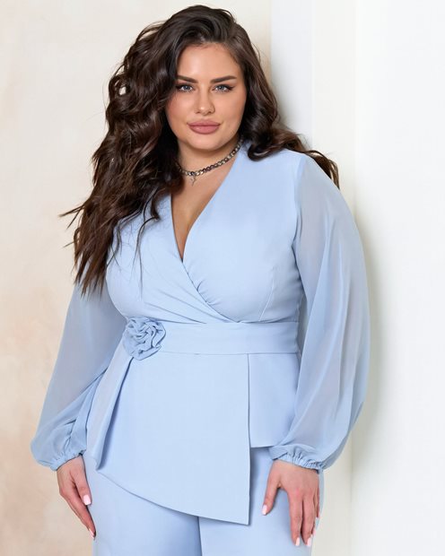 Komplet róża błękit