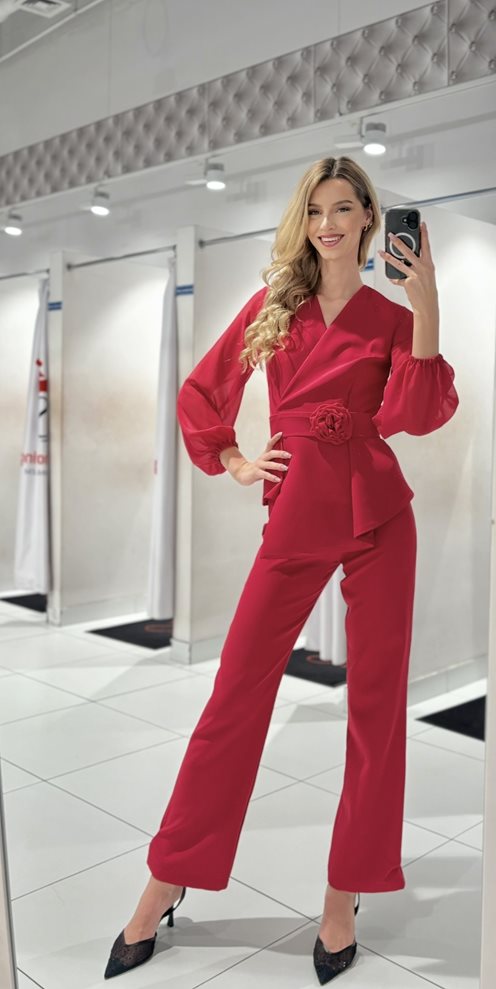 Komplet róża malina