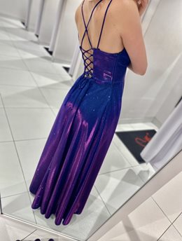 Sukienka długa na ramiączkach wiązana holo chaber