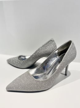 Szpilki brokatowe srebro