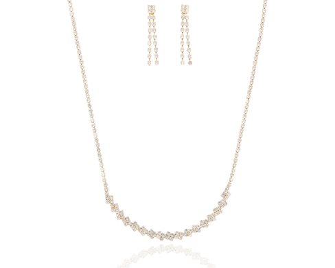 Komplet cyrkonie kwadraty