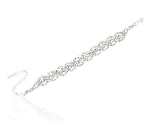 Bransoleta cyrkoniowa warkocz