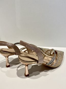 Szpilki cyrkoniowe paski różowe złoto