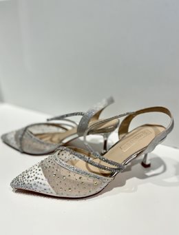 Szpilki cyrkoniowe paski srebro