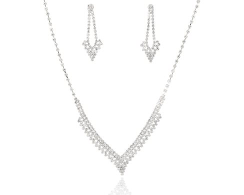 Komplet szpic z długimi kolczykami