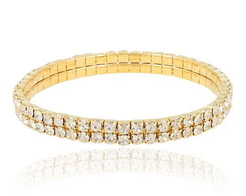 Bransoleta 2 rzędy, mała cyrkonia