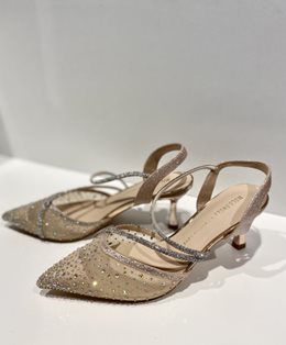 Szpilki cyrkoniowe paski różowe złoto