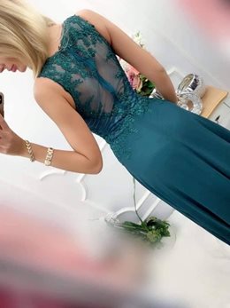 Długa sukienka gorsetowa zielona