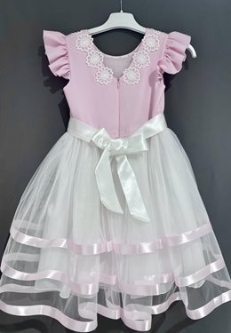 Sukienka dziecięca z kwiatowymi aplikacjami róż