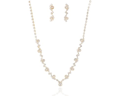 Naszyjnik z kolczykami srebro/ złoto