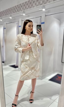 Sukienka p.róż/złoto