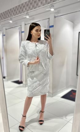 Sukienka szary/srebro