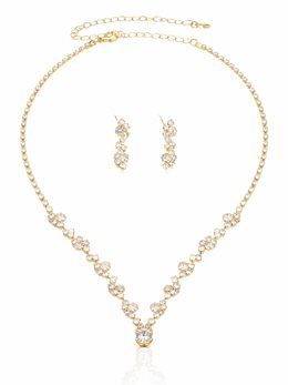 Naszyjnik z kolczykami delikatny