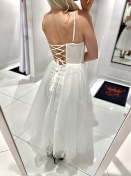 Sukienka midi gorsetowa biel