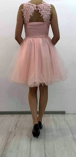 Sukienka princeska kwiatowa koronka róż