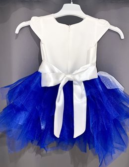 Sukienka dziecięca z tiulem zdobienie chaber