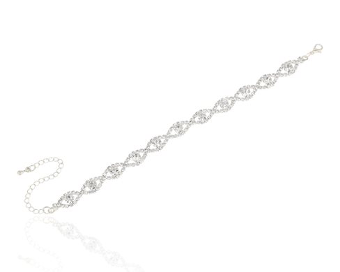 Bransoletka cyrkoniowa oczko łezka