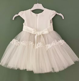 Sukienka dziecięca kokardka tiul biel