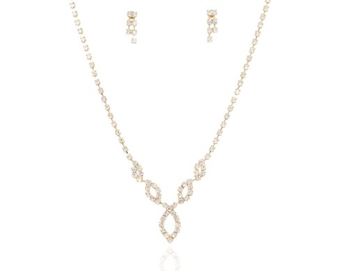 Komplet cyrkonie łezki