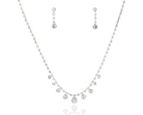 Komplet z dużymi cyrkoniami