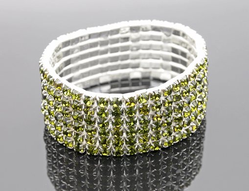 Bransoleta 6 rzędów, średnia cyrkonia